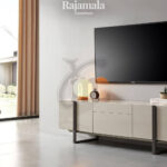 Elegant TV Stand White Lily Solid Color RM-4