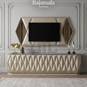 Luxury TV Console Diamond Style Solid Color RM-37