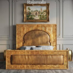 Natural Luxury Carving Bed Frame Solid Teak Wood RM-24
