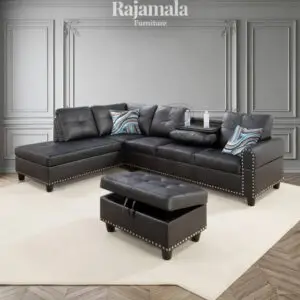 Sofa Emerlad Minimalist Luxury Leather Sectional Design RM-16