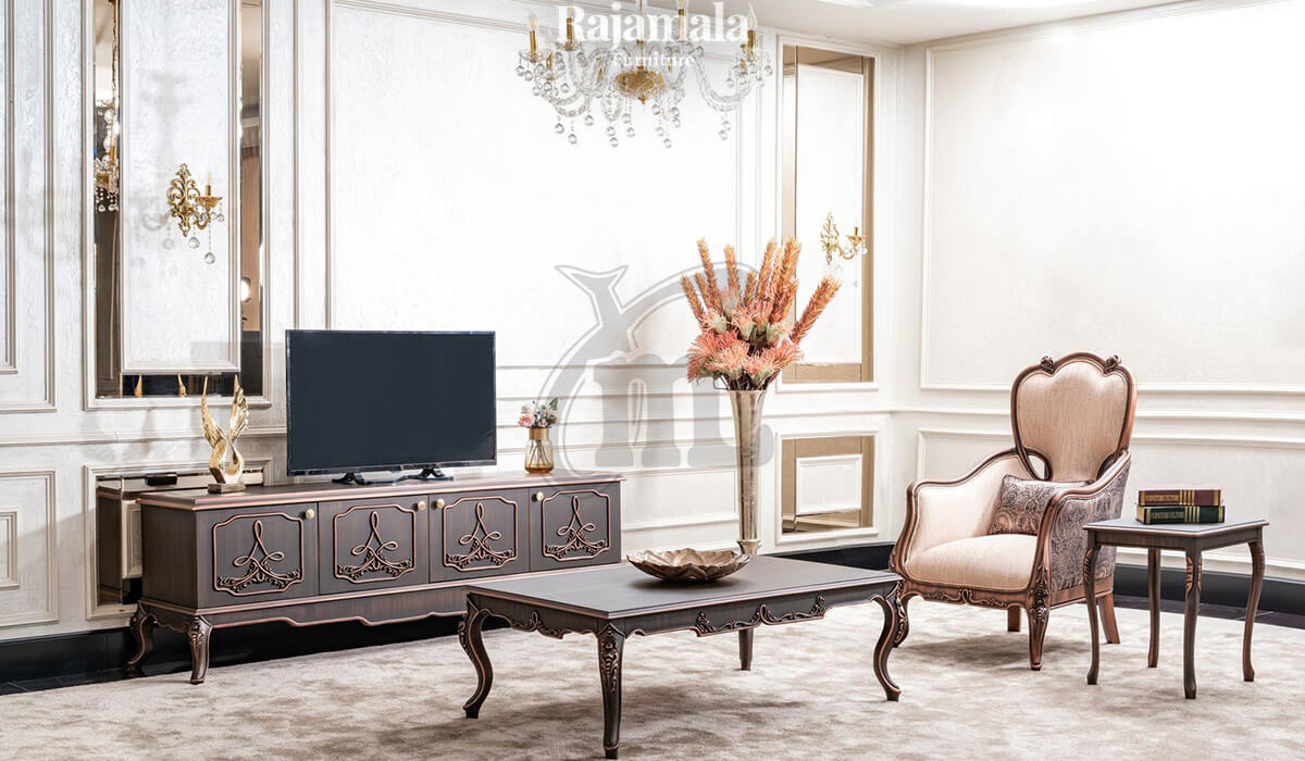 TV Stand Minimalist Luxury Carving New Entertainment Centers Design RM-40.1