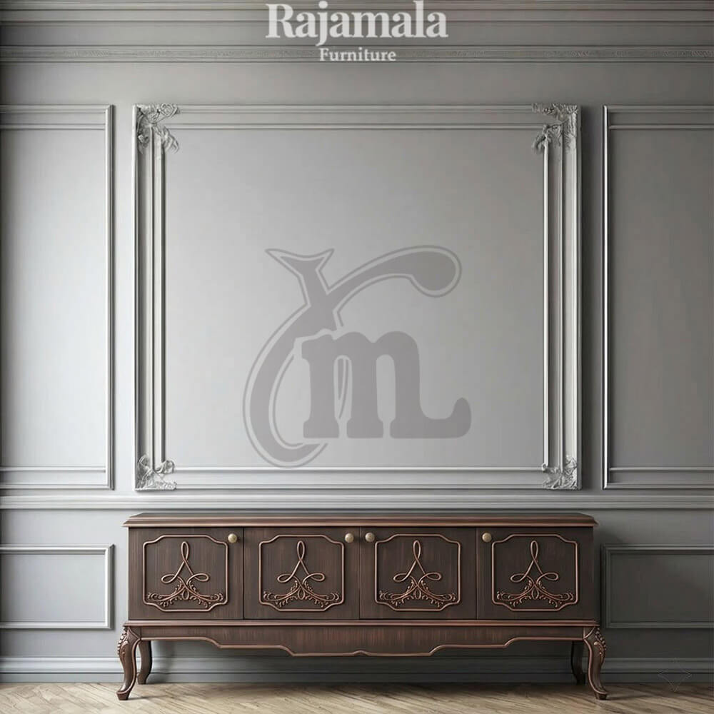 TV Stand Minimalist Luxury Carving New Entertainment Centers Design RM-40