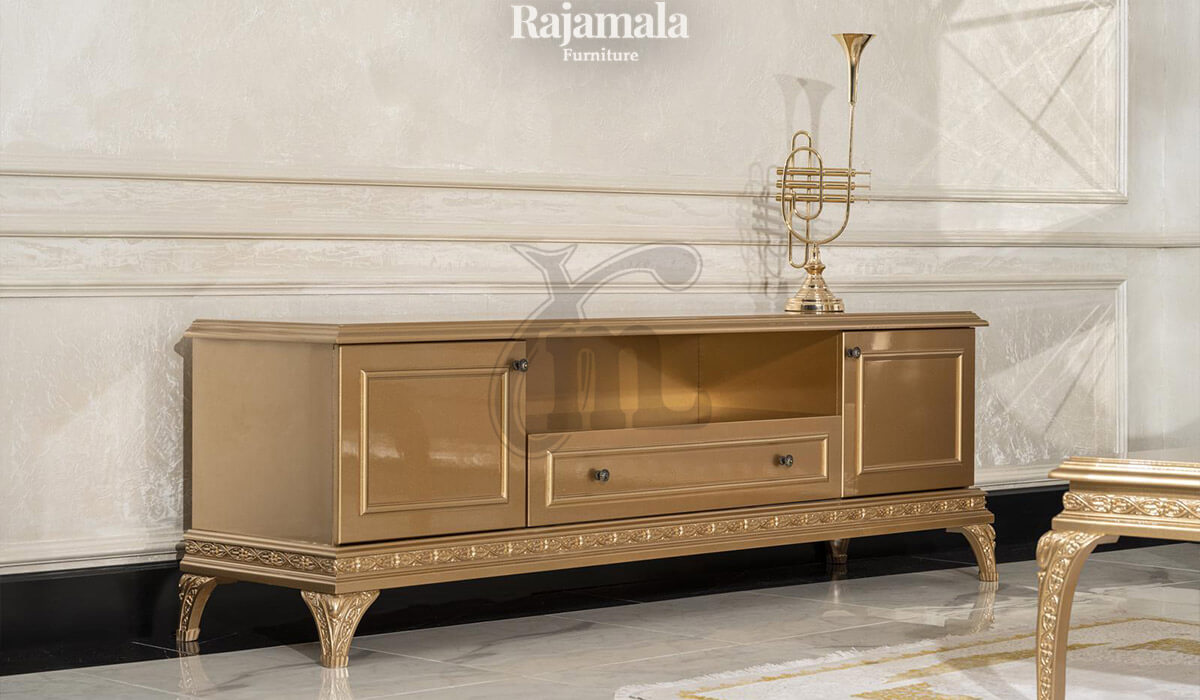 TV Stand Minimalist Luxury Golden Solid Color RM-39.1