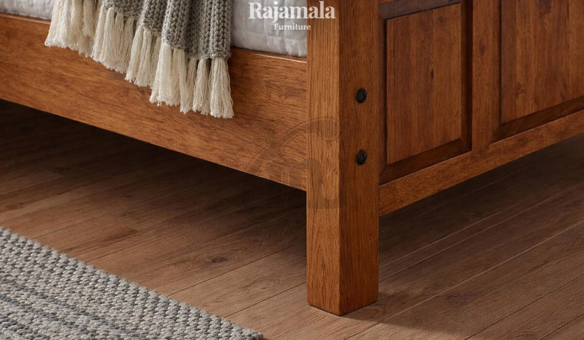 Teak Wood Bed Frame Natural Simple Minimalist RM-23.2