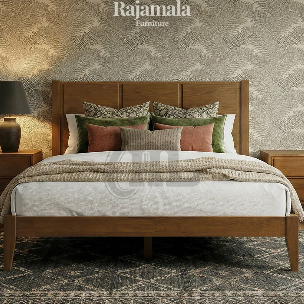 Wooden Bed Furniture Minimalist Solid Teak Wood RM-31.1