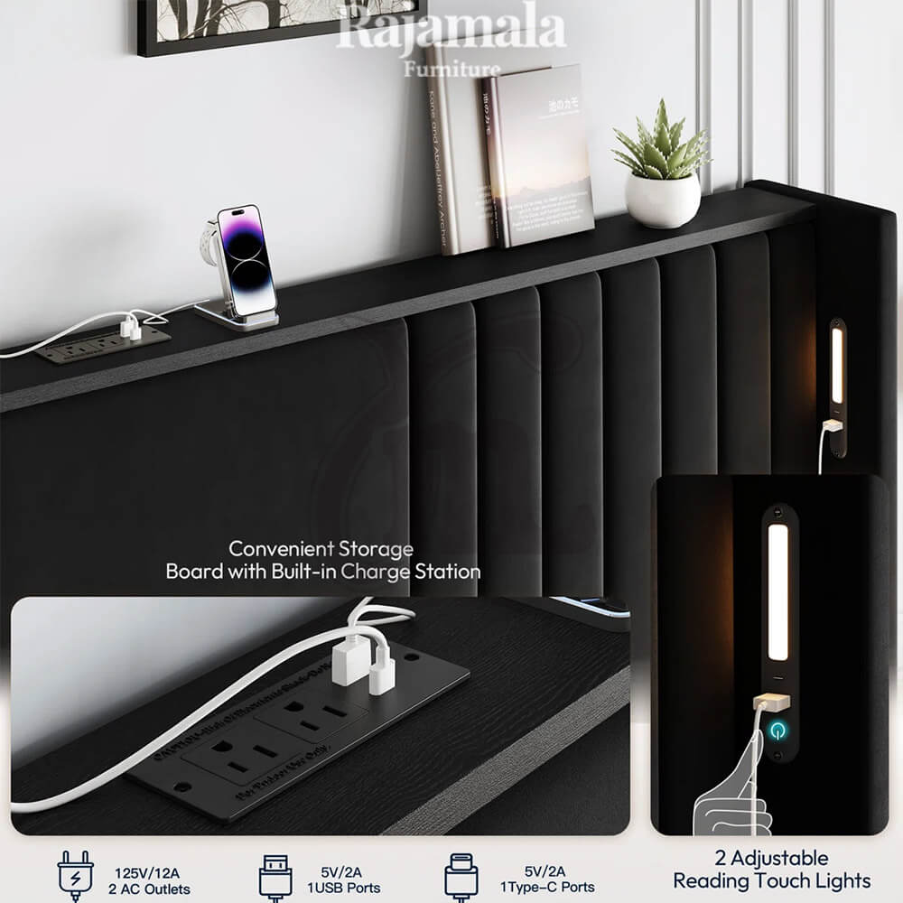 Bed Frame Minimalist Style Full Premium Upholstery RM-46.2
