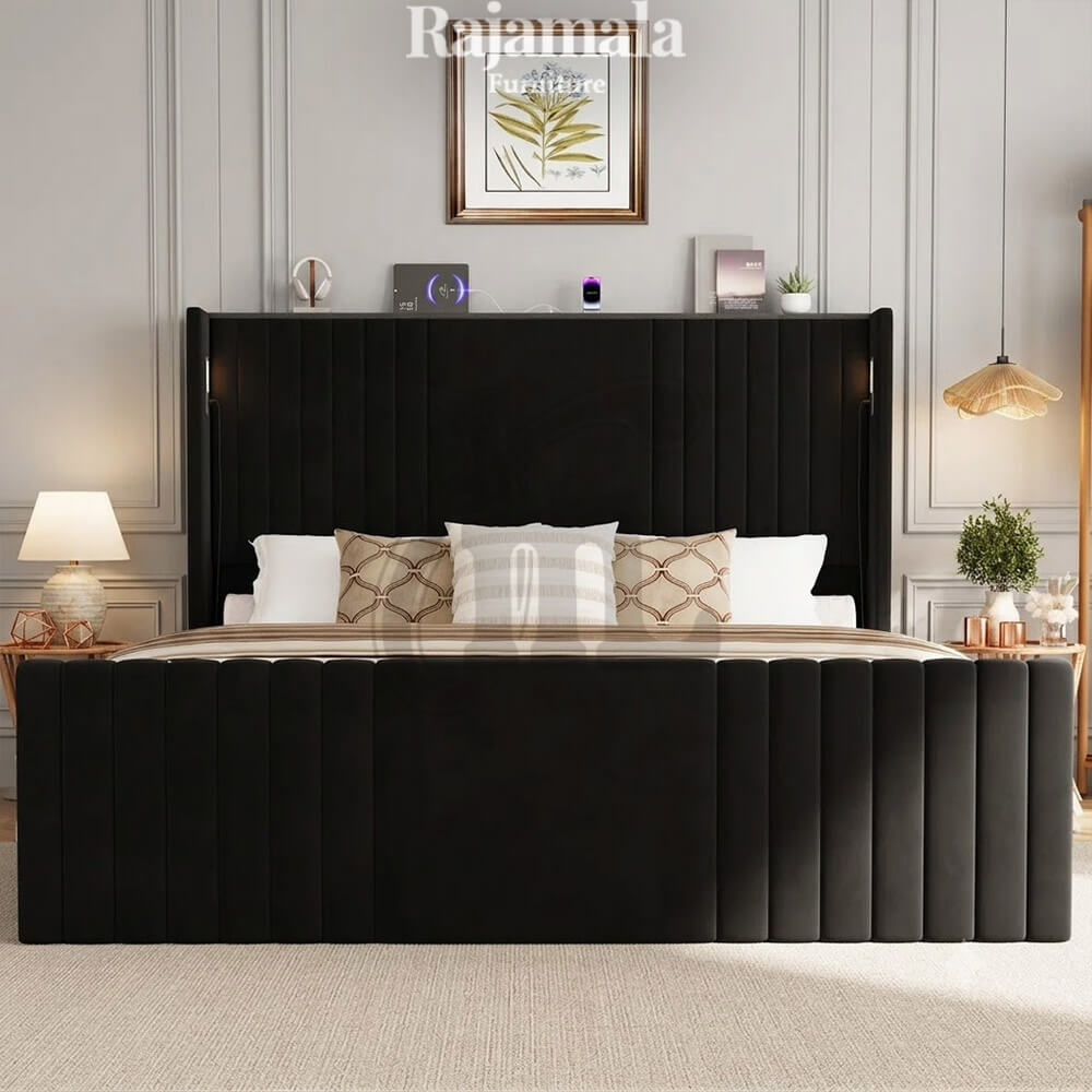 Bed Frame Minimalist Style Full Premium Upholstery RM-46 Bed Frame Minimalist Style Full Premium Upholstery RM-46