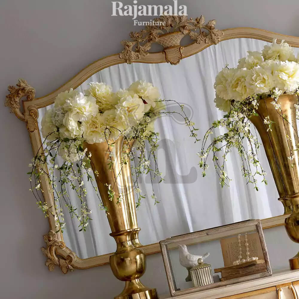 Mirror Console Table Palace Carving Style RM-67.1