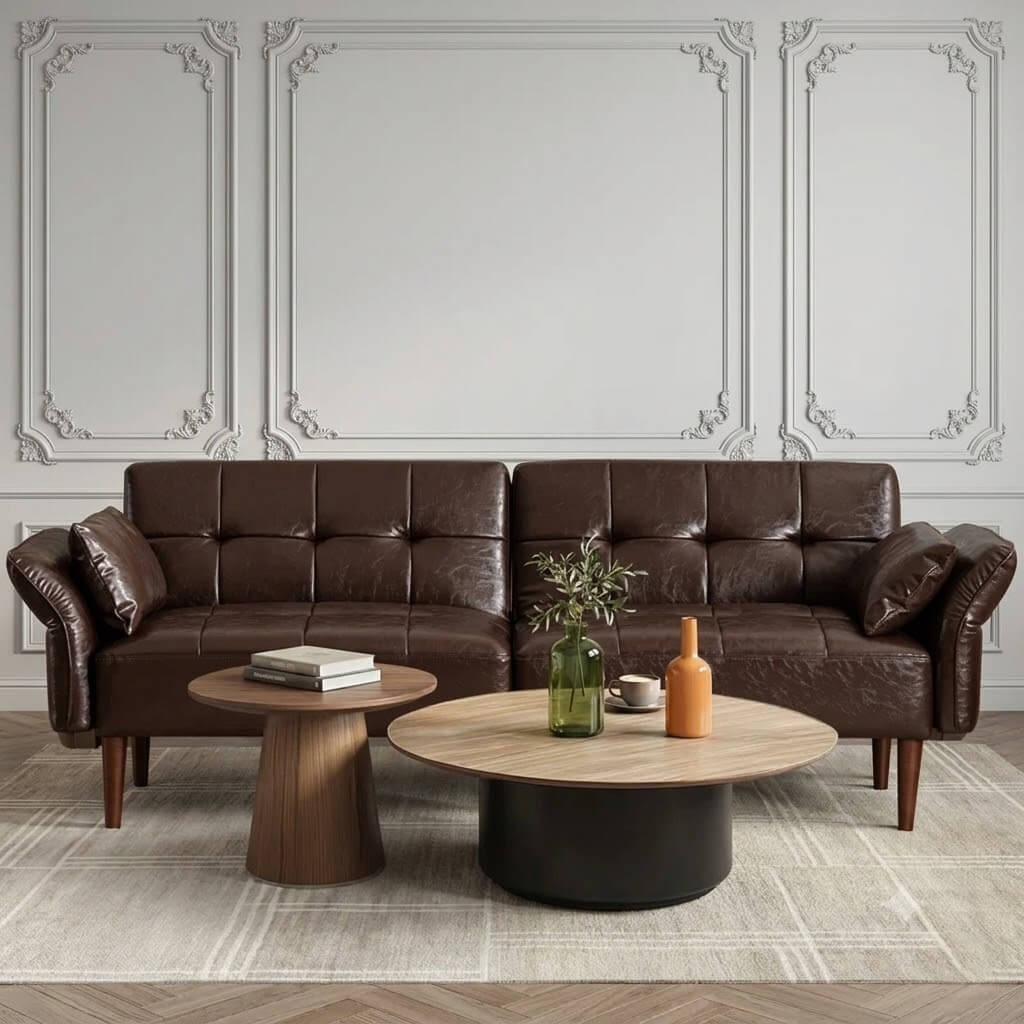 Sofa Minimalist Original Leather 2 Seater Design RM-59