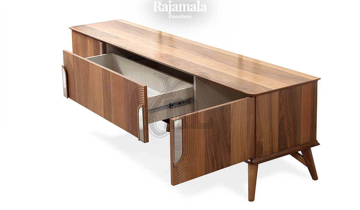 TV Unit Minimalist Solid Teak Wood Modern Design RM-49.1