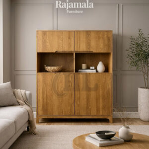 Aura Display Kitchen Cabinet Natural Walnut RM-87