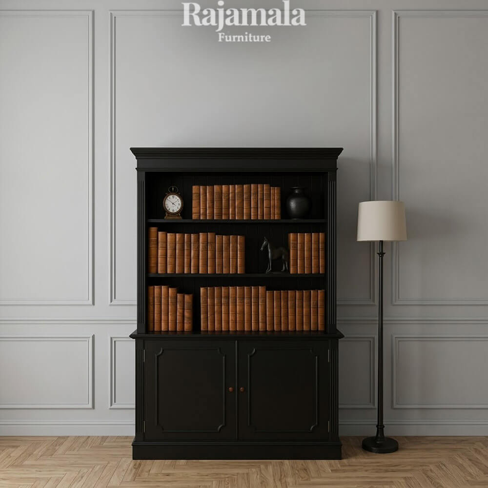 Aura Minimalist Wood Cabinet Bookcase Black Edition RM-91 Aura Minimalist Wood Cabinet Bookcase Black Edition RM-91