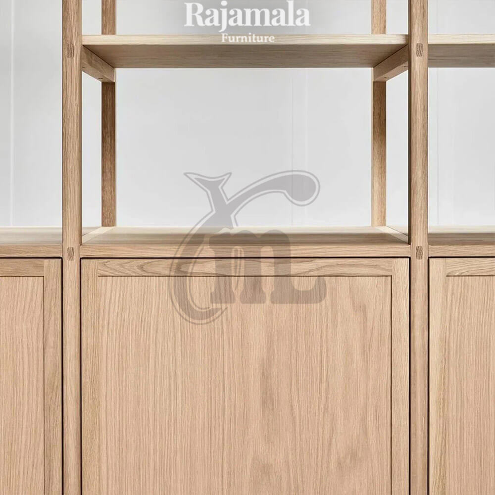 Belmont Oak Bookcase Cabinet Solid Wood RM-85.2