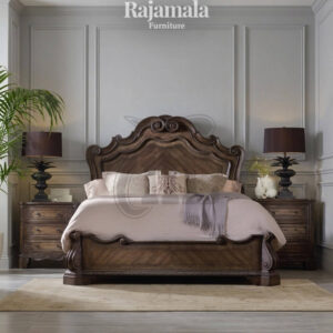 Elegant Bedroom Set Solid Teak Wood Natural Color RM-119