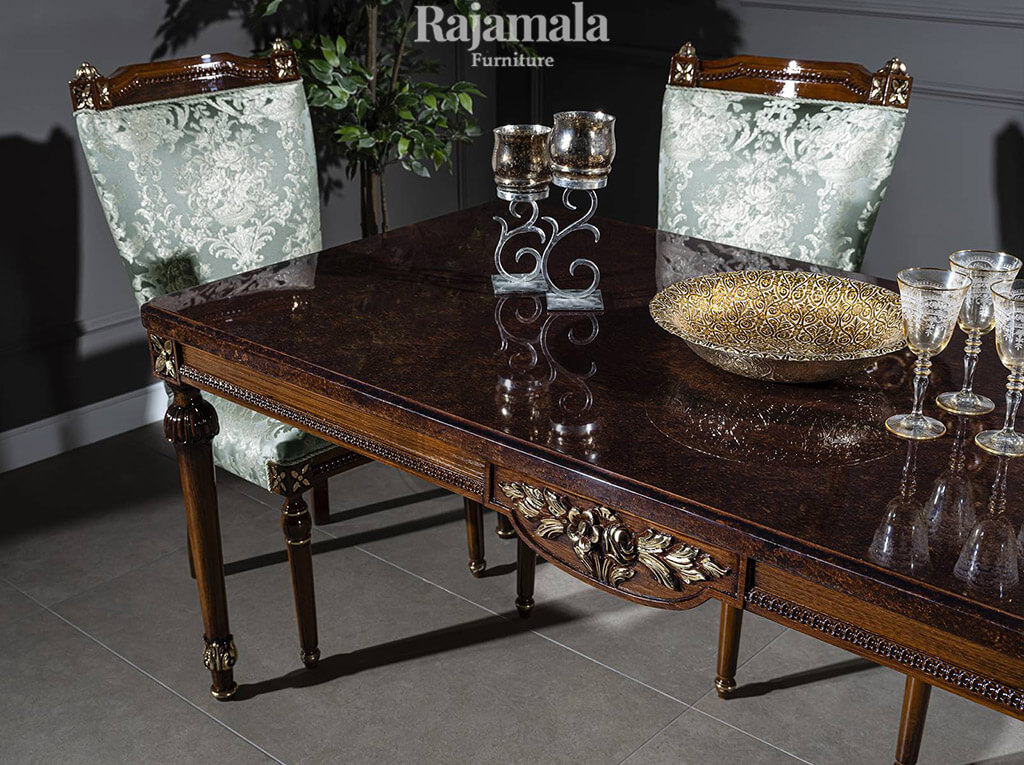 Elysian Elegance Carved Dining Table Design RM-98.1