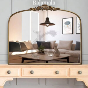 Heritage Crown Carved Mirror Gold Leaf Color RM-112