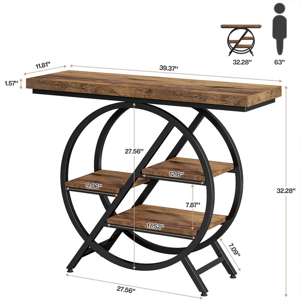 Meja Konsul Minimalis Industrial Classic Style RM-124.2