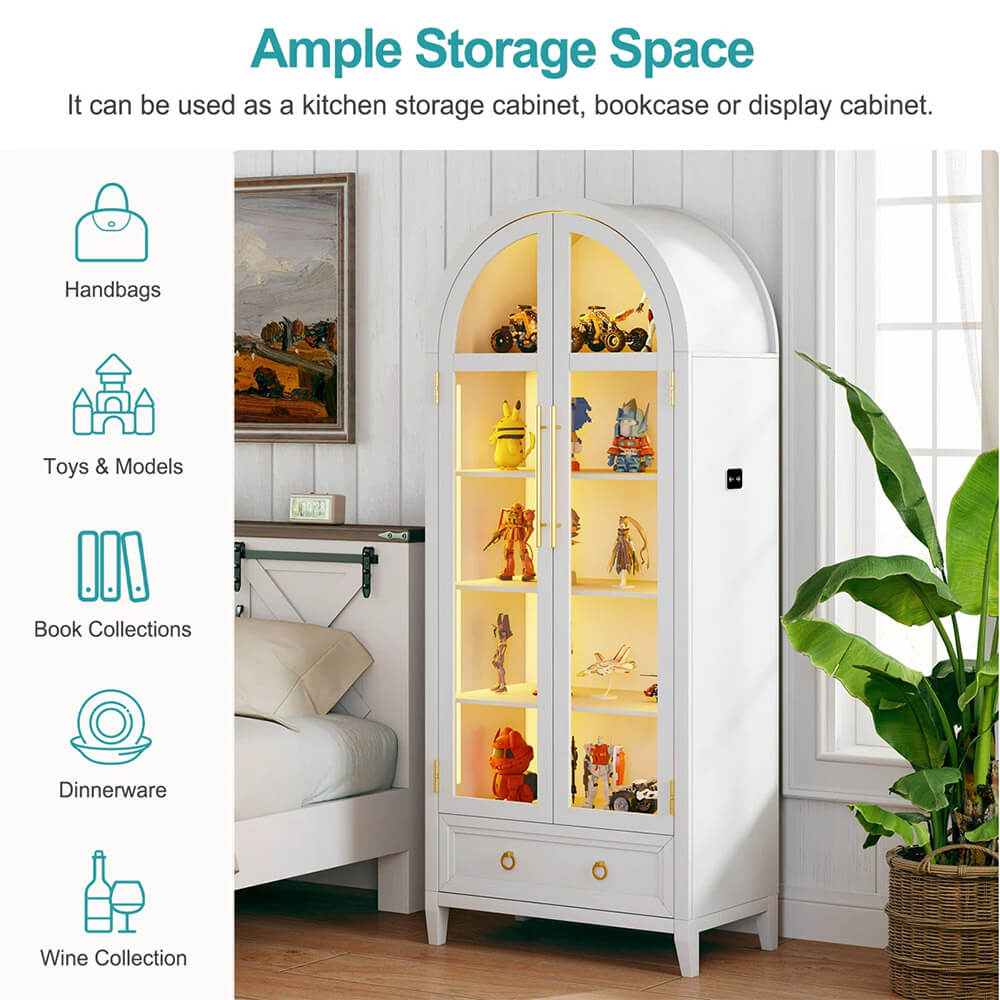 Minimalist Elegance Standing Glass Showcase Cabinet RM-102.2