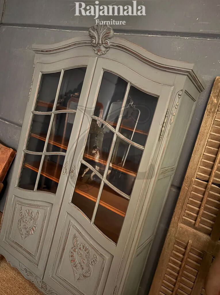 Minimalist Wooden Display Cabinet Classic French Vintage RM-90.1
