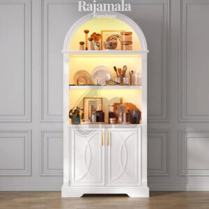 Minimalist Wooden Kitchen Display Cabinets Solid Wood RM-104