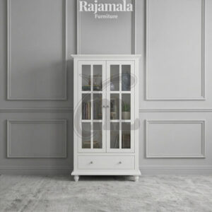 Modern Minimalist Curio Cabinet with Glass Doors RM-101