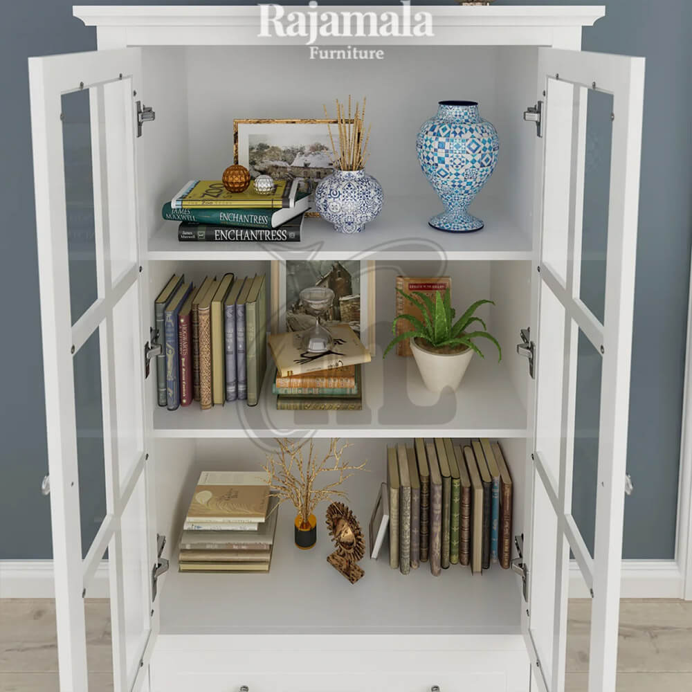 Modern Minimalist Curio Cabinet with Glass Doors RM-101.2