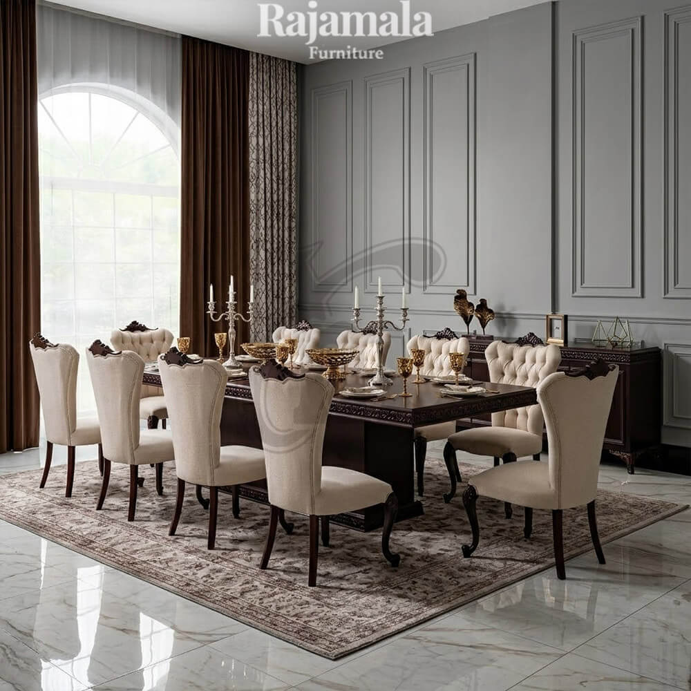 Natural Walnut Dining Table Set Luxurious Elegance RM-100 Natural Walnut Dining Table Set Luxurious Elegance RM-100