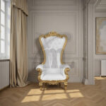 Queen Chair Crown Design Classic Luxury Style RM-78