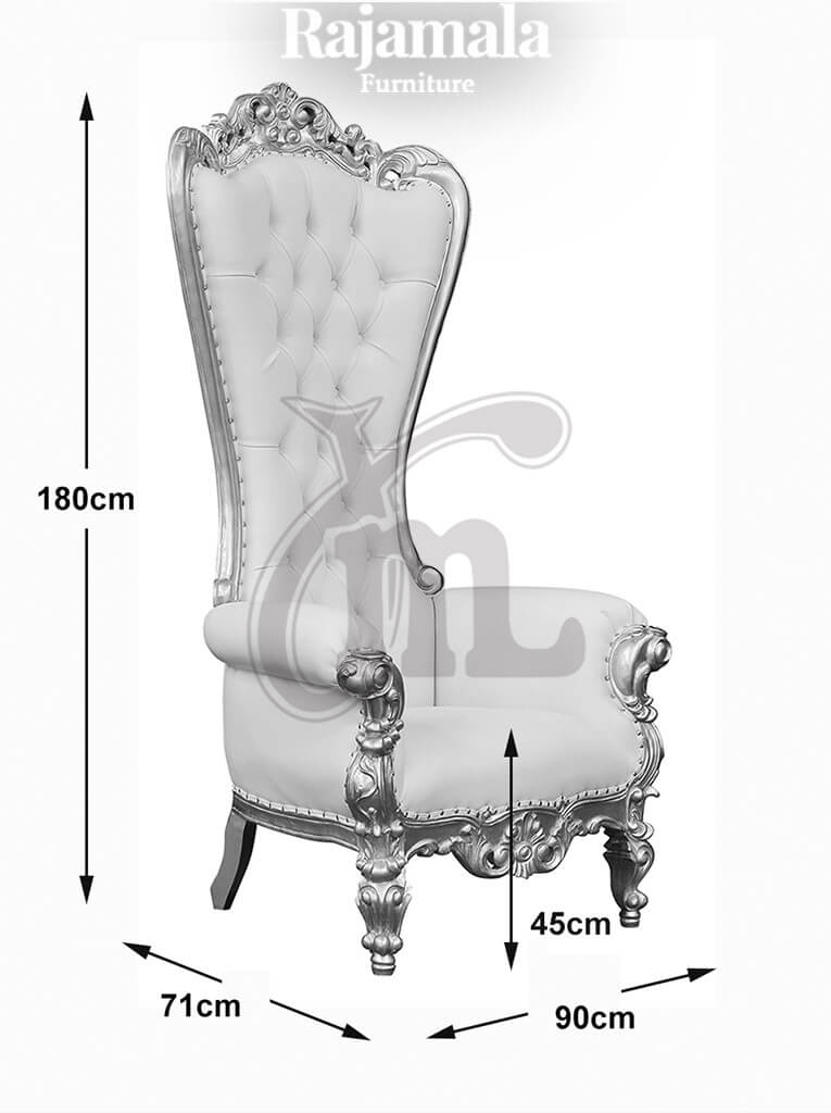 Queen Chair Crown Design Classic Luxury Style RM-78.2