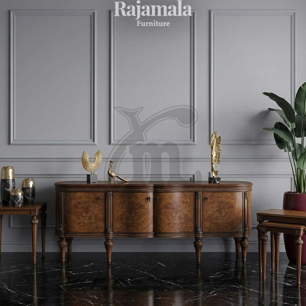 Royal Handcrafted Teak TV Stand Marquetry Style RM-108 Royal Handcrafted Teak TV Stand Marquetry Style RM-108