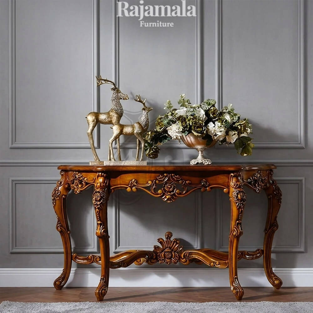 Teak Console Table Carving Style Best Seller RM-115 Teak Console Table Carving Style Best Seller RM-115