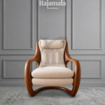 Desain Kursi Sofa Minimalis Terbaru Natural Walnut Color RM-155