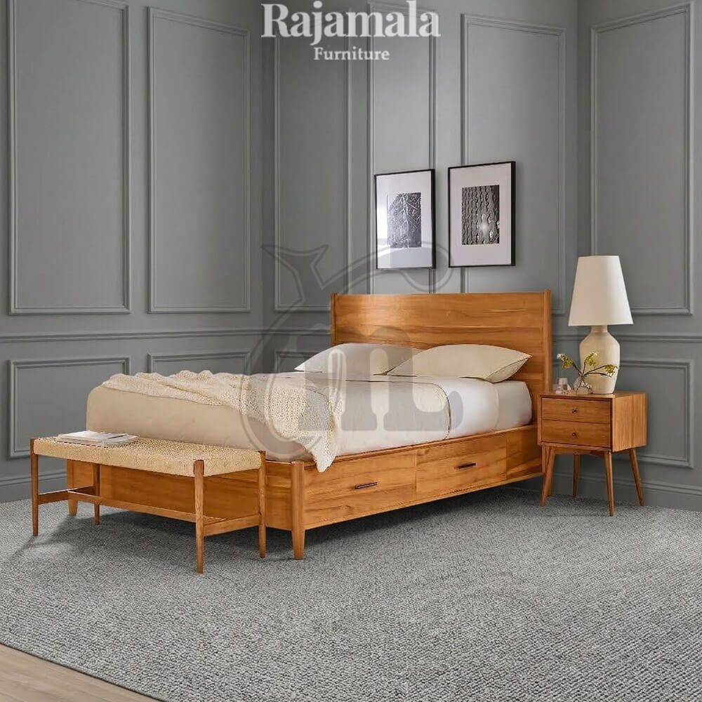 Dipan Minimalis Kayu Jati Drawer Design Elegant RM-131 Dipan Minimalis Kayu Jati Drawer Design Elegant RM-131