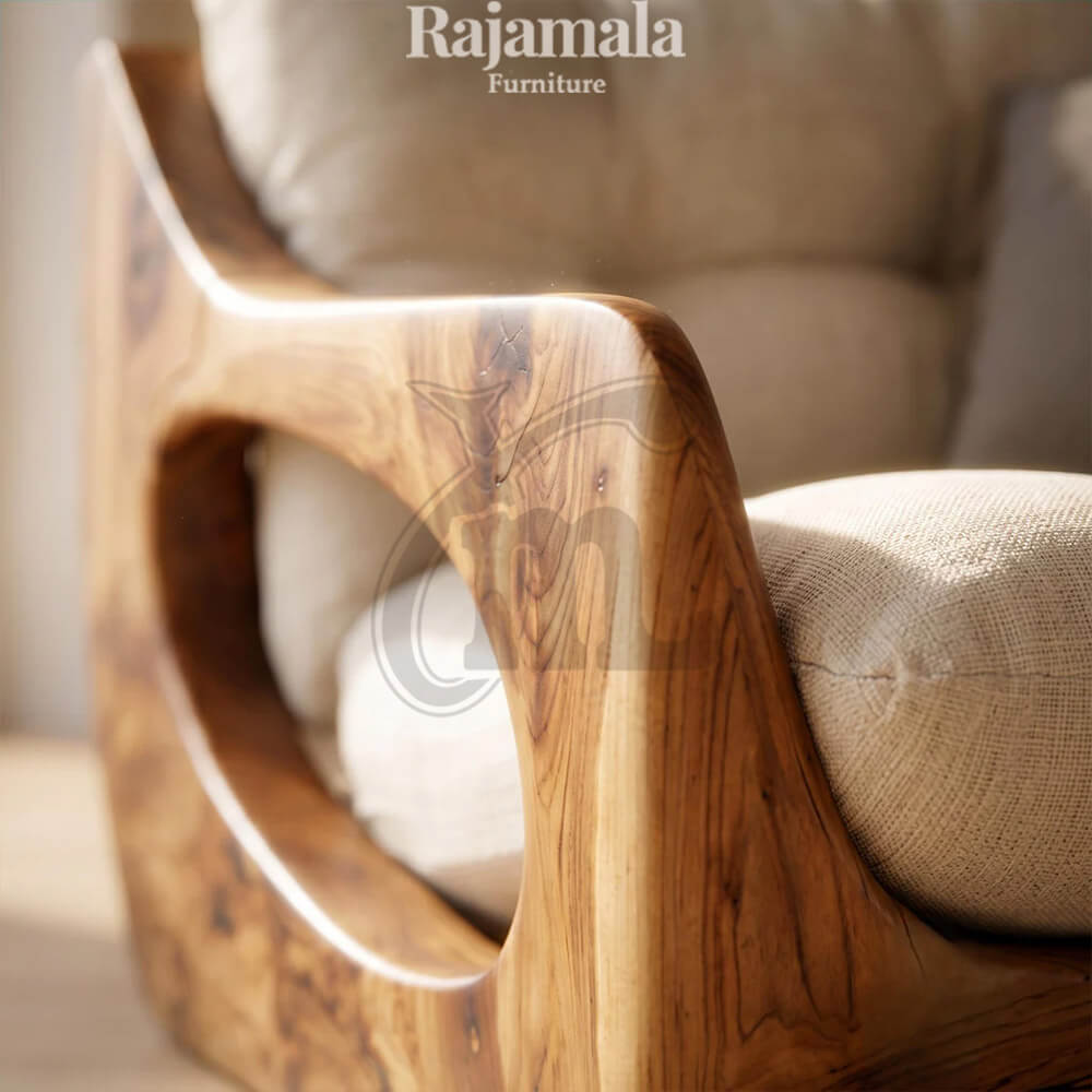 Kursi Sofa Minimalis Kayu Solid Model Terbaru Soft Fabric RM-153.2