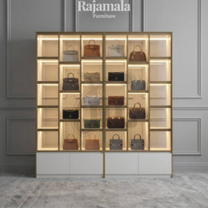 Lemari Tas Mewah Minimalis Desain Cantik Storage Display RM-146