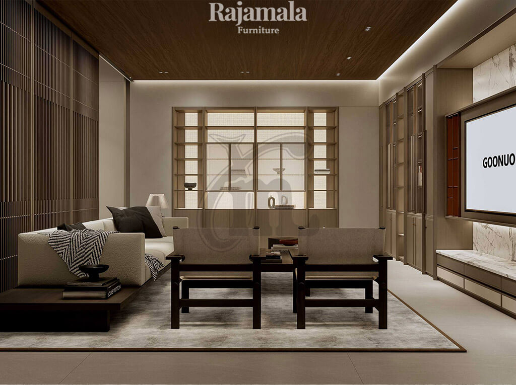 Lemari Tas Minimalis Kayu Solid Wardrobe Living Room Style RM-148.1