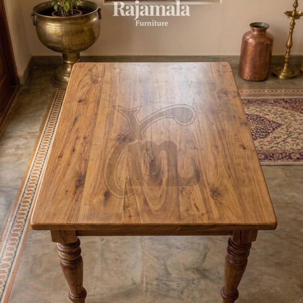 Meja Makan Jati Jepara Minimalis Natural Walnut Color RM-158.2