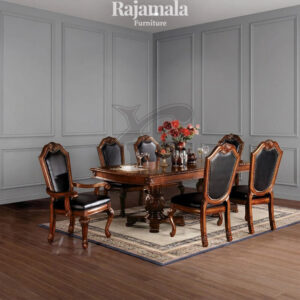Meja Makan Jati Mewah Classic Type Natural Dark Brown RM-170