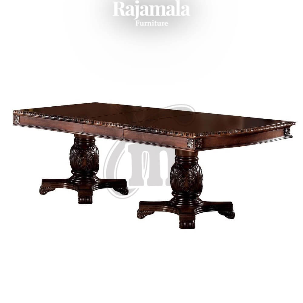 Meja Makan Jati Mewah Classic Type Natural Dark Brown RM-170.1