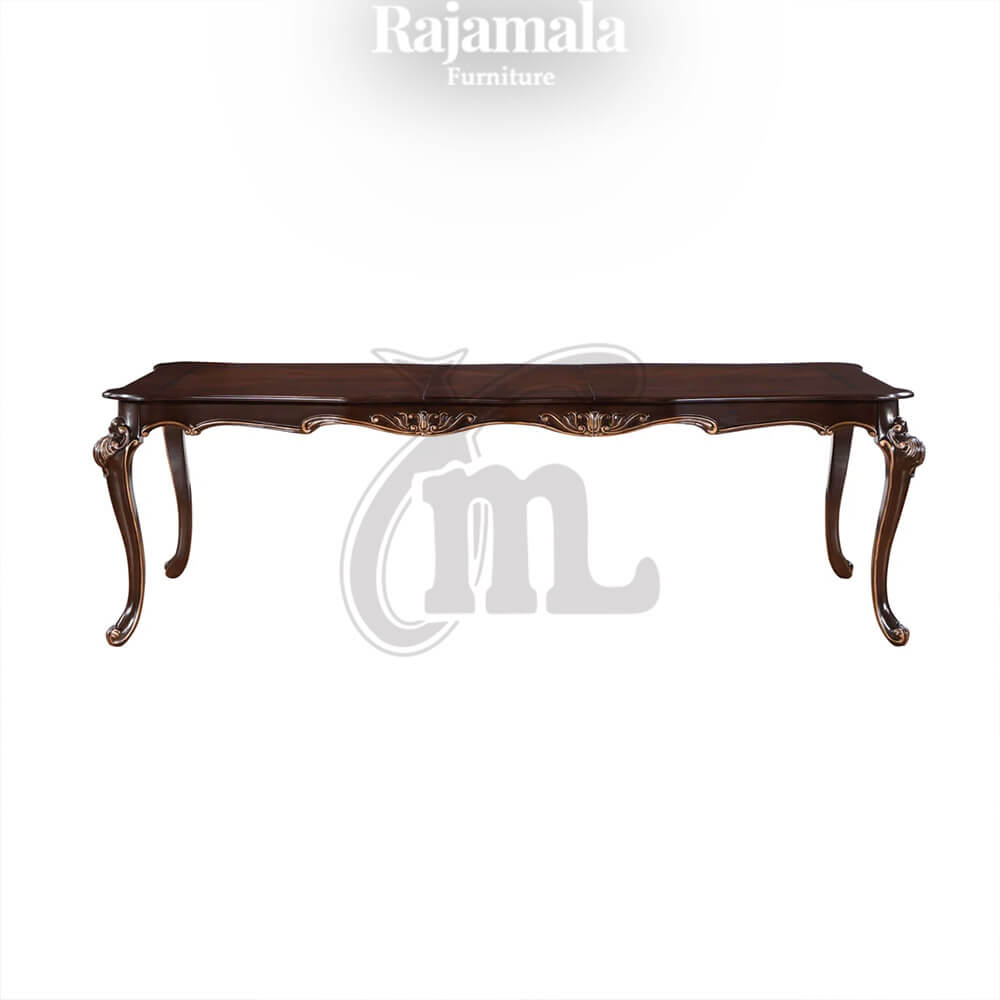 Meja Makan Mewah Kayu Jati Solid Premium Natural Glossy RM-172.1