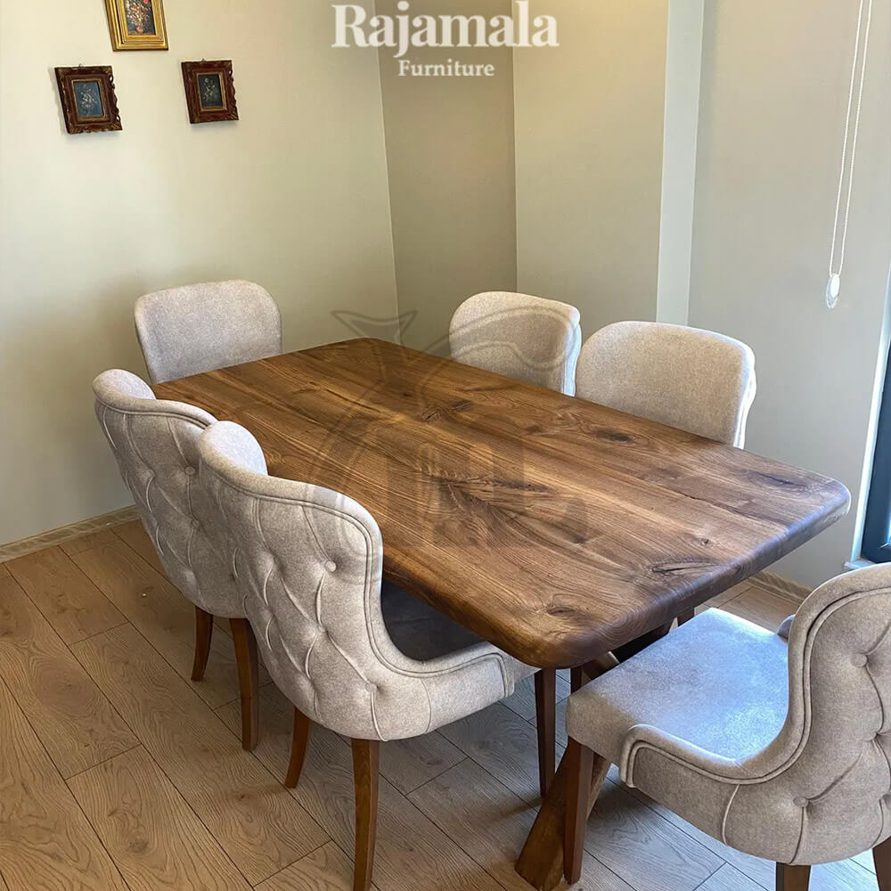 Meja Makan Minimalis Terbaru Desain Kayu Solid Premium RM-159.1