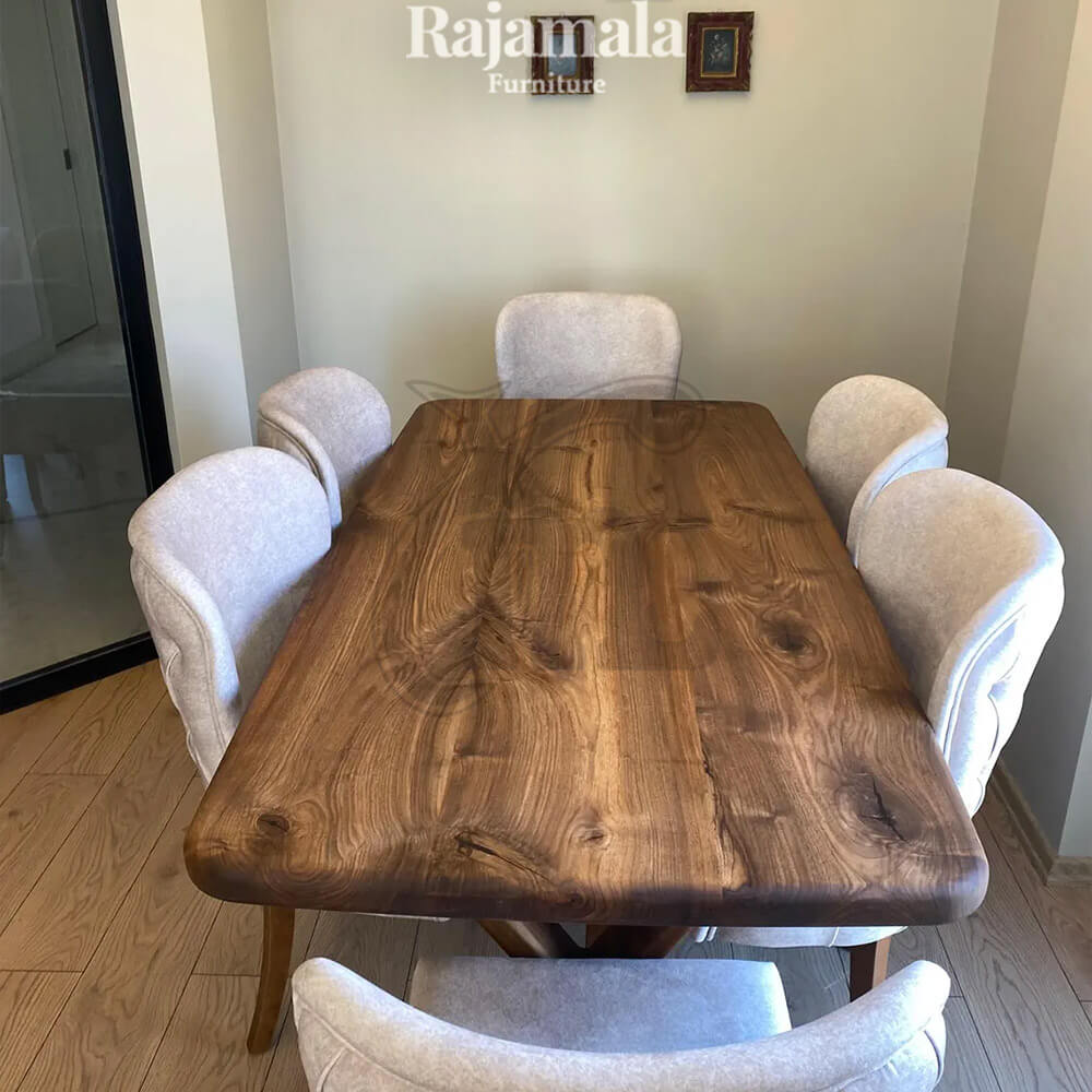 Meja Makan Minimalis Terbaru Desain Kayu Solid Premium RM-159.2