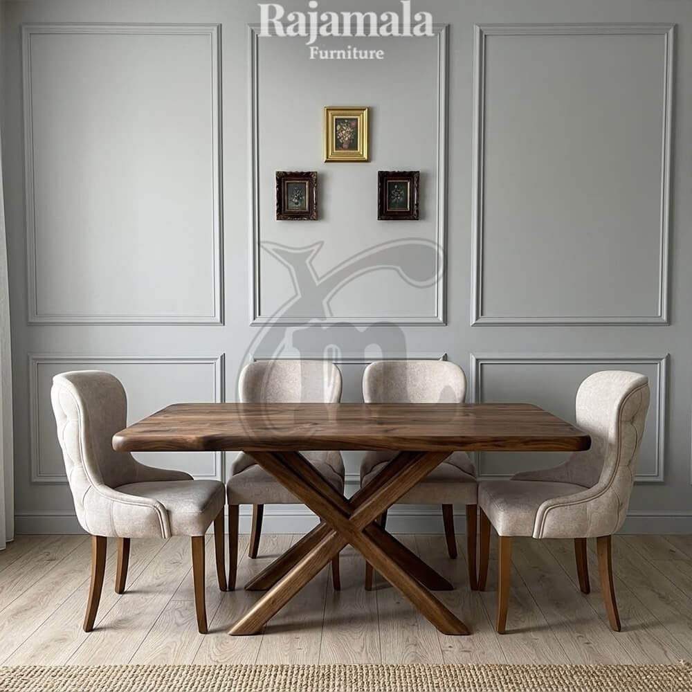 Meja Makan Minimalis Terbaru Desain Kayu Solid Premium RM-159 Meja Makan Minimalis Terbaru Desain Kayu Solid Premium RM-159