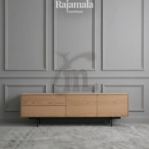 Meja TV Jati Minimalis Waterbase Industrial Design RM-166