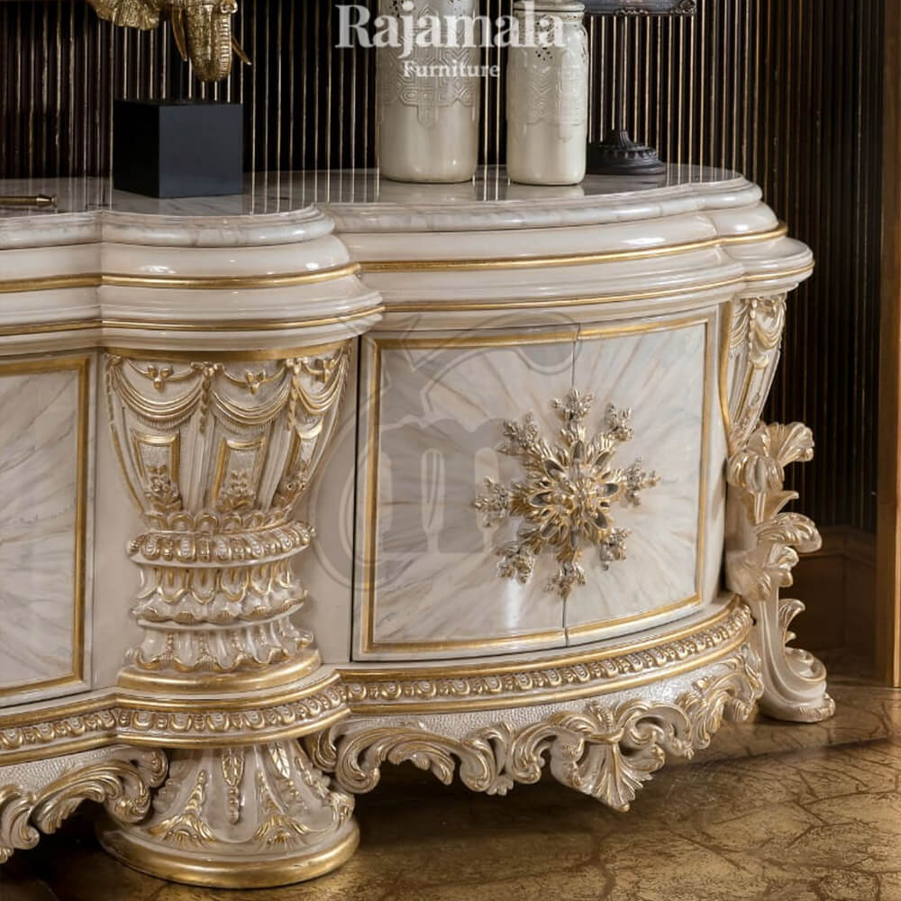 Meja TV Mewah Ukiran Jepara Classic Palace Carving Design RM-187.1