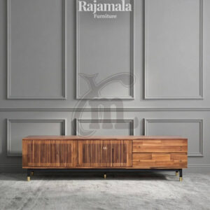 Meja TV Minimalis Jati Modern Excellent Walnut Color RM-165