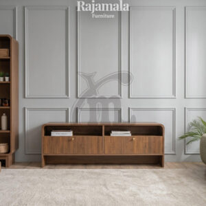 Meja TV Minimalis Terbaru Kayu Jati Solid Natural Walnut RM-134