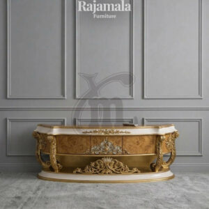 Meja TV Ukiran Jepara Mewah Golden Leaf Color Classic Elegant RM-188