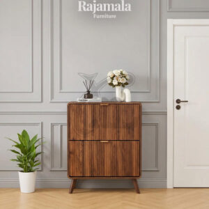 Rak Sepatu Kayu Jati Minimalis Drawer Design Solid Wood RM-128