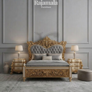 Set Tempat Tidur Ukiran Mewah Baroque Carved Design RM-184